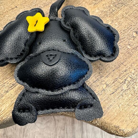 Black Fluffy Ear Dog Bag Charm Poodle Yorkie Small Dog Purse Charm Dog Gift NEW - Picture 6 of 7